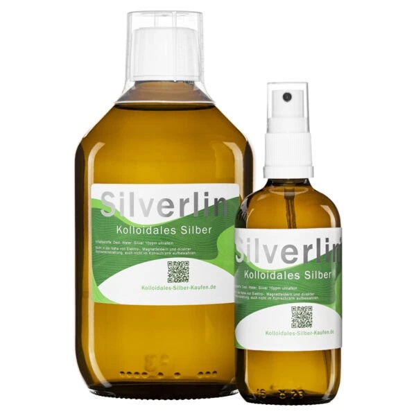 Kolloidales Silber Set mit Zerstäuberflasche 100ml und Flasche 500ml
